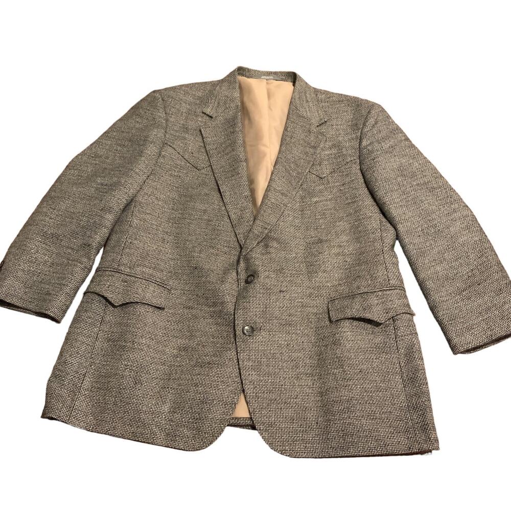 Vintage 70s Taos Country Men’s Western Tweed Sport Coat Blazer Size 46